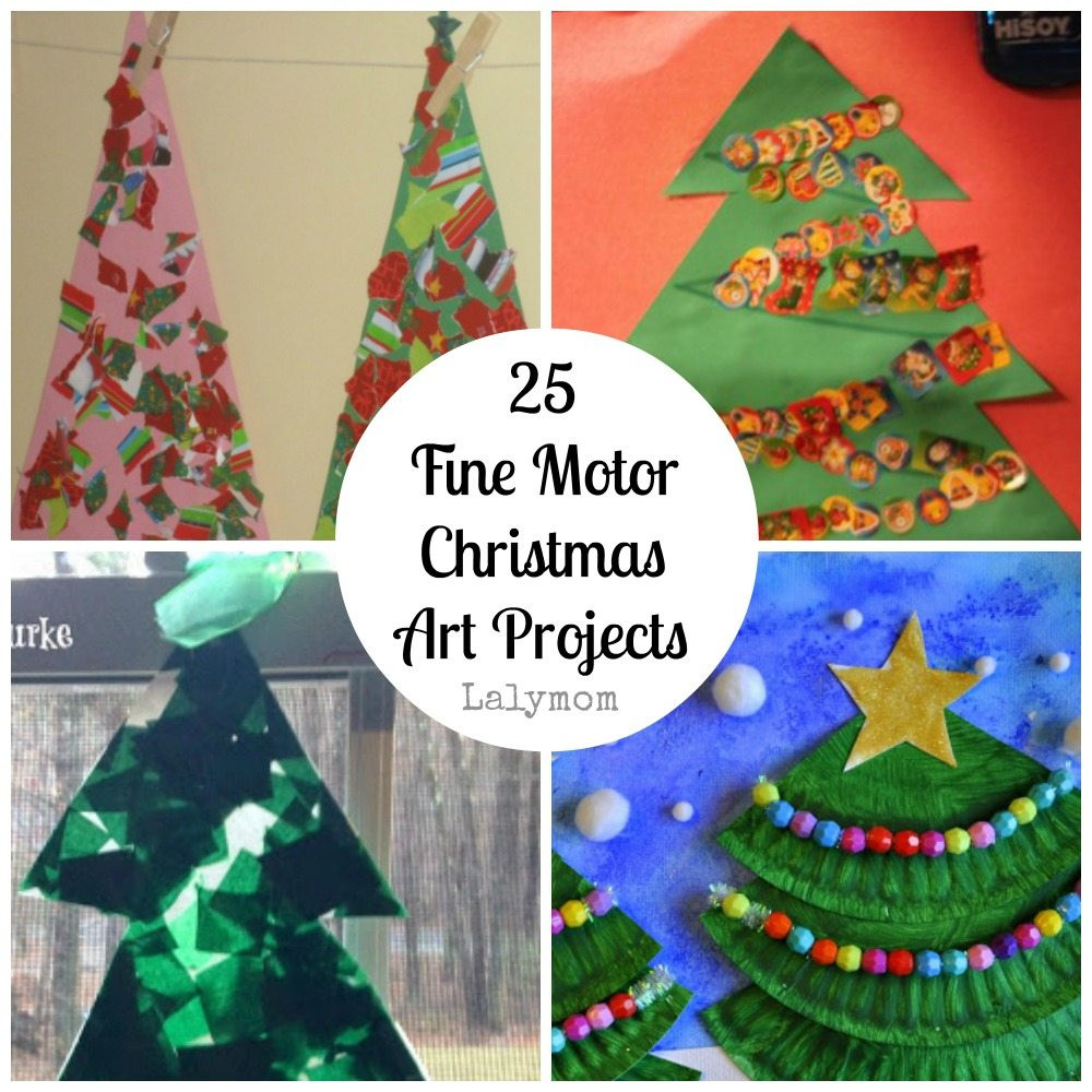 Christmas Art Ideas
 Fine Motor Christmas Art Projects [Fine Motor Fridays