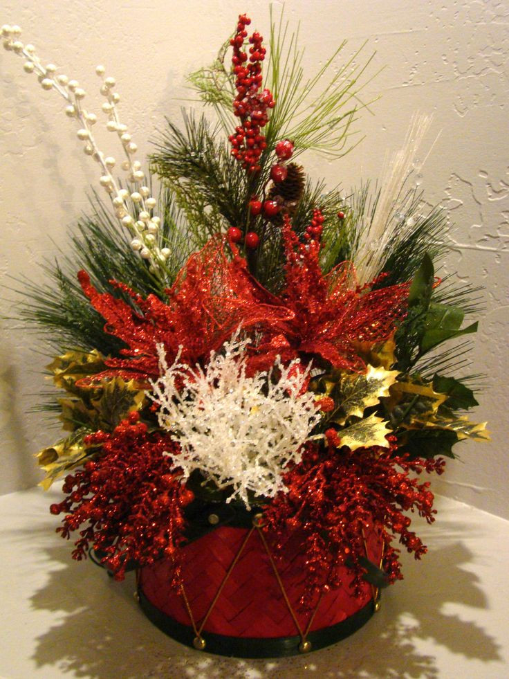 Christmas Artificial Flower Arrangements
 CHRISTMAS SILK FLORAL ARRANGEMENT 3030