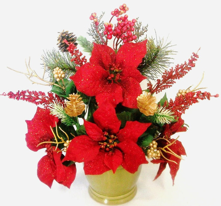 Christmas Artificial Flower Arrangements
 95 best Christmas silk flower arrangements images on