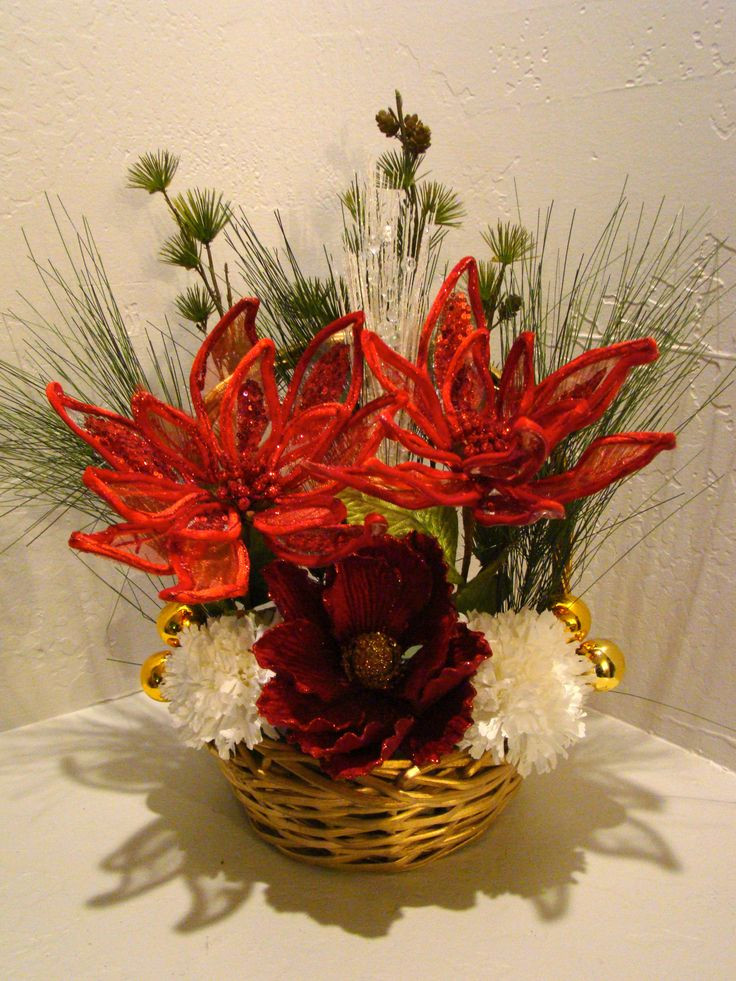 Christmas Artificial Flower Arrangements
 21 best Christmas Silk Floral Arrangements & Baskets