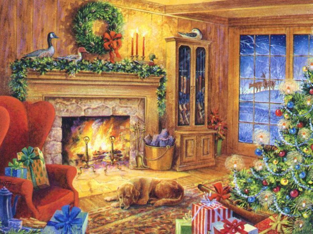 Christmas Background Fireplace
 Christmas Fireplace Wallpapers Wallpaper Cave
