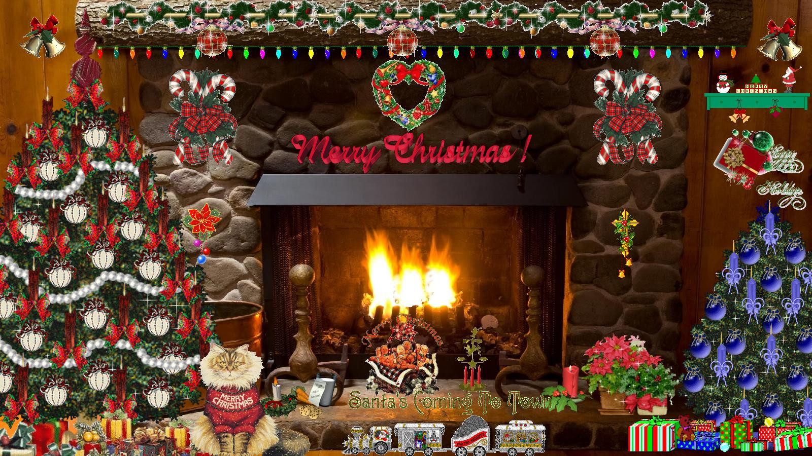 Christmas Background Fireplace
 Dreamscapes Animated Wallpaper WallpaperSafari