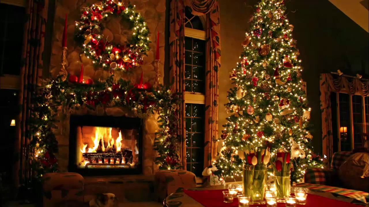 Christmas Background Fireplace
 Classic Christmas Music with a Fireplace and Beautiful