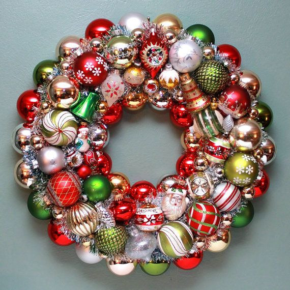 Christmas Ball Wreath DIY
 25 best ideas about Vintage Christmas Balls on Pinterest