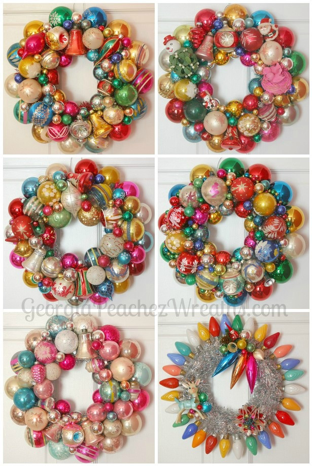 Christmas Ball Wreath DIY
 How to make a Christmas wreath out of vintage ornaments