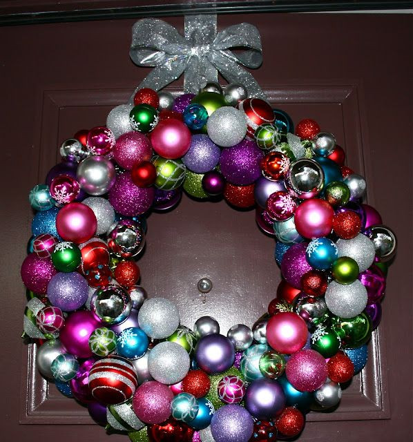 Christmas Ball Wreath DIY
 Christmas ornament wreath
