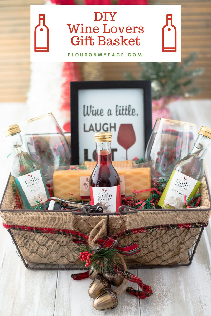 Christmas Basket Gift Ideas
 DIY Wine Gift Basket Ideas Flour My Face