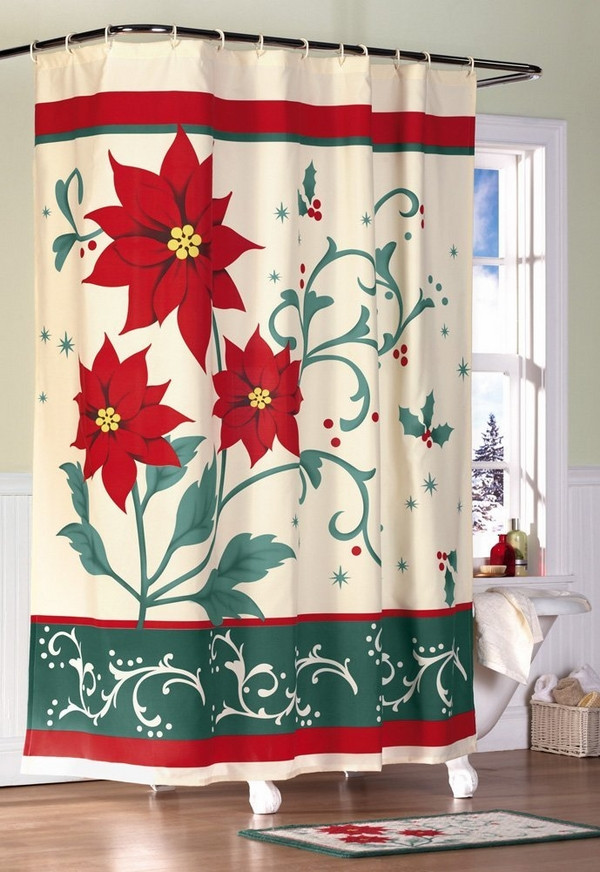 Christmas Bathroom Curtains
 20 Christmas shower curtains – Christmas spirit to make