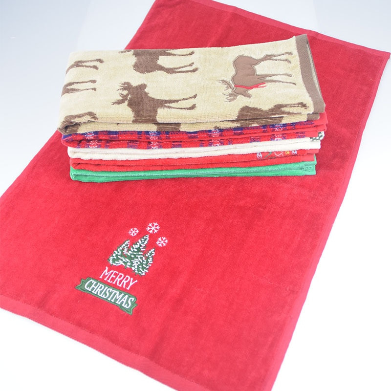 Christmas Bathroom Hand Towels
 1Piece 64x41CM Christmas Style Cotton Hand Towels