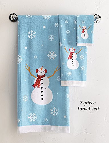 Christmas Bathroom Hand Towels
 Discount Frosty Snowman Christmas Bathroom Towels Set