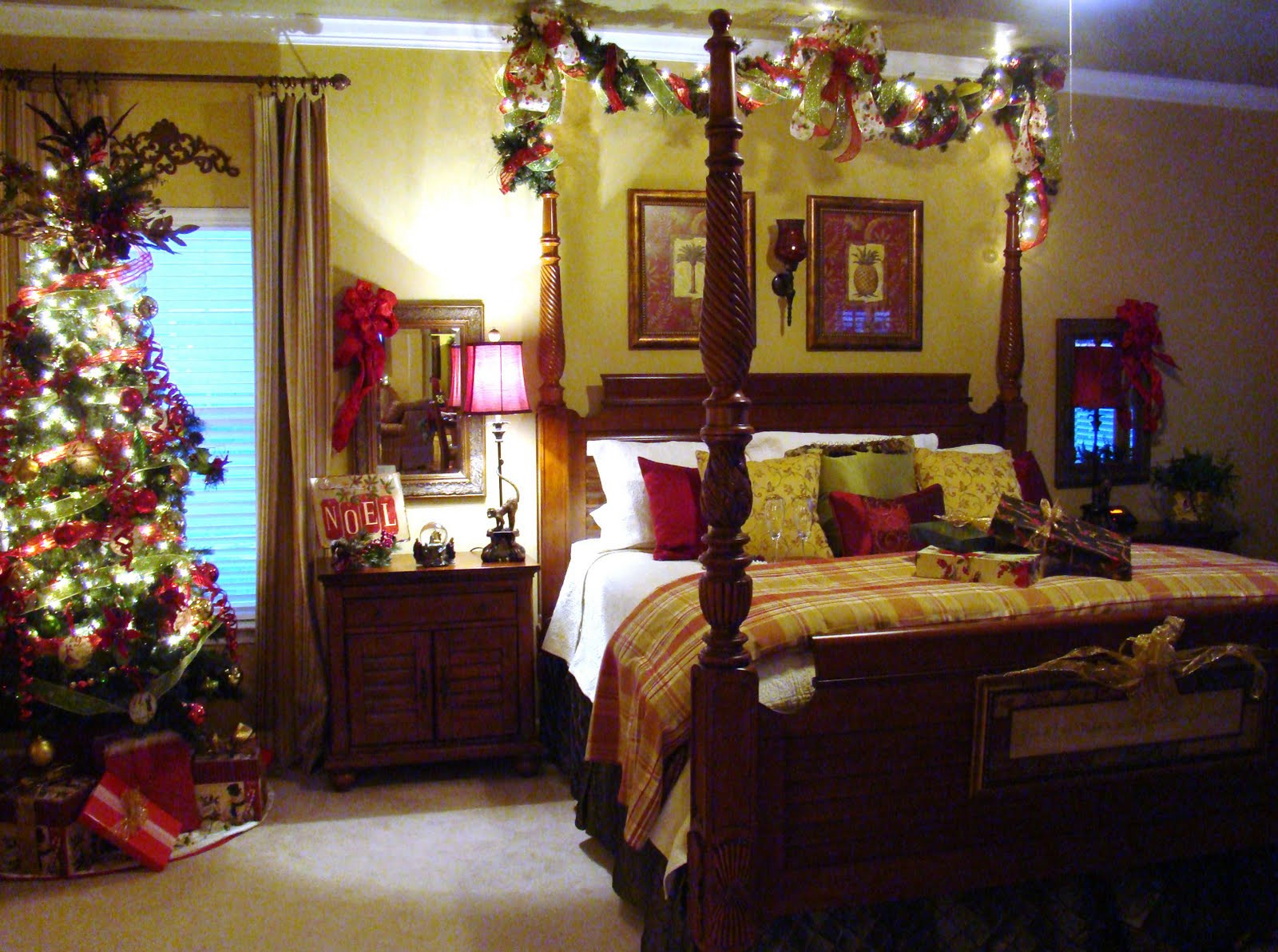 Christmas Bedroom Decor
 Adventures in Decorating Master Bedroom Gets a New "Do"