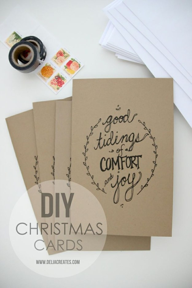 Christmas Card DIY
 23 DIY Christmas Cards You Can Make In Under An Hour
