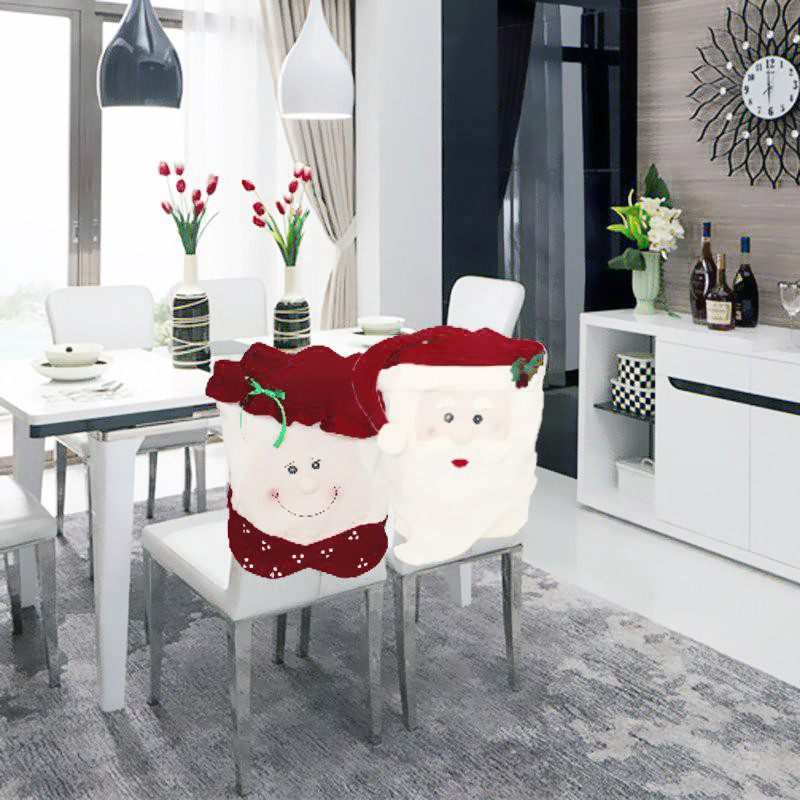 Christmas Chair Covers
 Christmas Party Santa Claus Dinner Dining Room Seat Chair