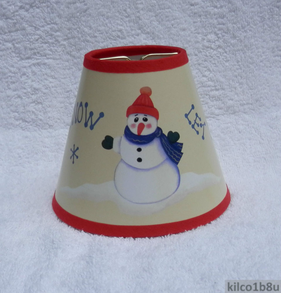 Christmas Chandelier Lamp Shades
 Holiday "LET IT SNOW" Mini Paper Chandelier Lamp Shade