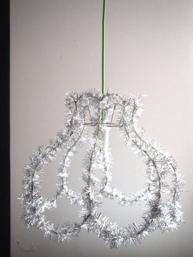 Christmas Chandelier Lamp Shades
 Best 25 Christmas tinsel ideas on Pinterest