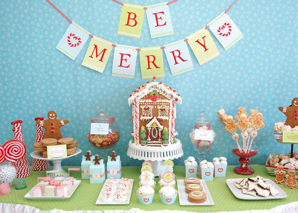 Christmas Cookie Party Ideas
 Gingerbread men and candy cane hearts Christmas Holiday