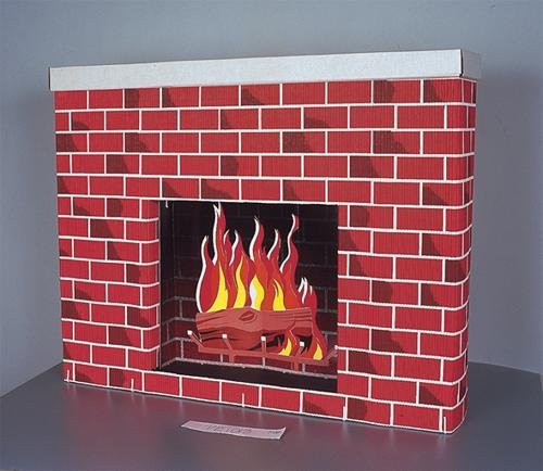 Christmas Corrugated Fireplace Brick Paper
 DIY How to make your own Christmas Fireplace