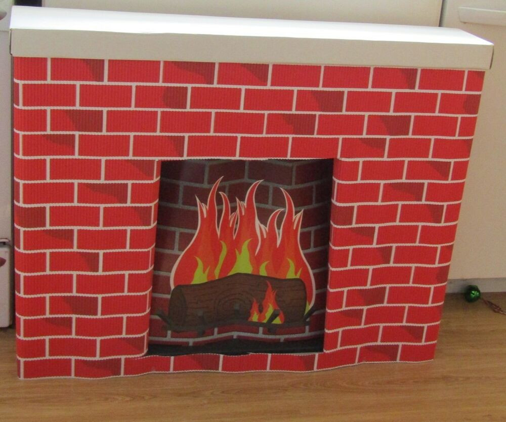 Christmas Corrugated Fireplace Brick Paper
 New Bemiss Jason COROBUFF Cardboard Christmas HOLIDAY