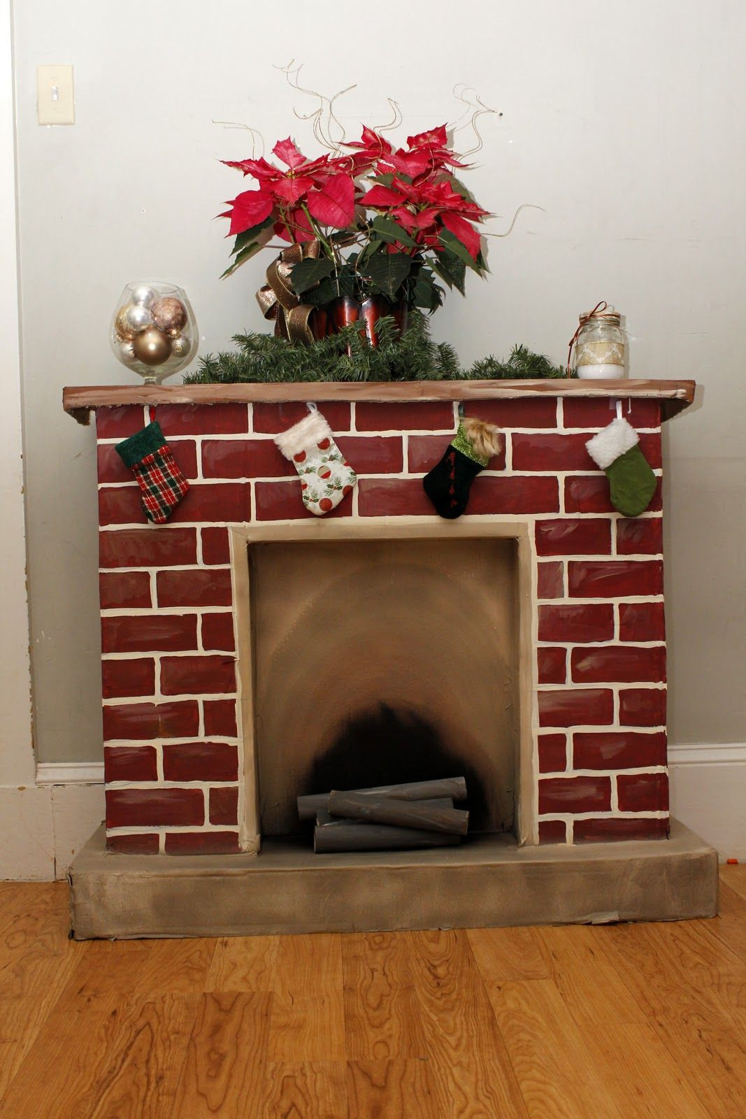 Christmas Corrugated Fireplace Brick Paper
 365 Days to Simplicity Chestnuts roasting on an cardboard