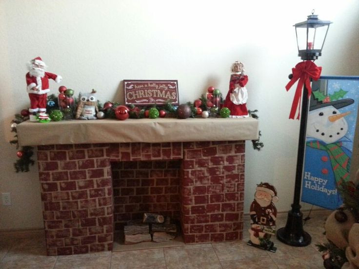 Christmas Corrugated Fireplace Brick Paper
 DIY Cardboard Box Christmas Fireplace Tape cardboard