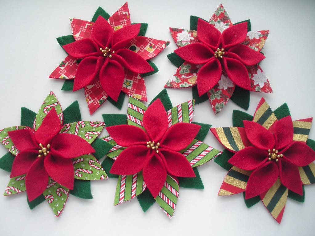 Christmas Crafting Projects
 You have to see Felt Christmas Poinsettia by PatchRosa