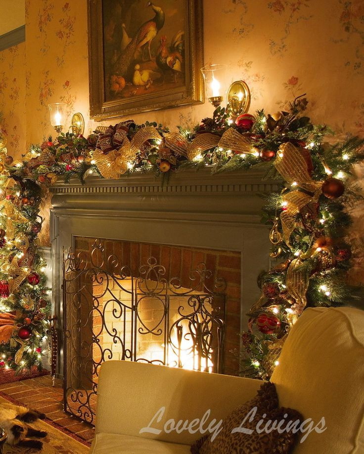 Christmas Decor Fireplace
 25 Best Ideas about Christmas Fireplace Decorations on