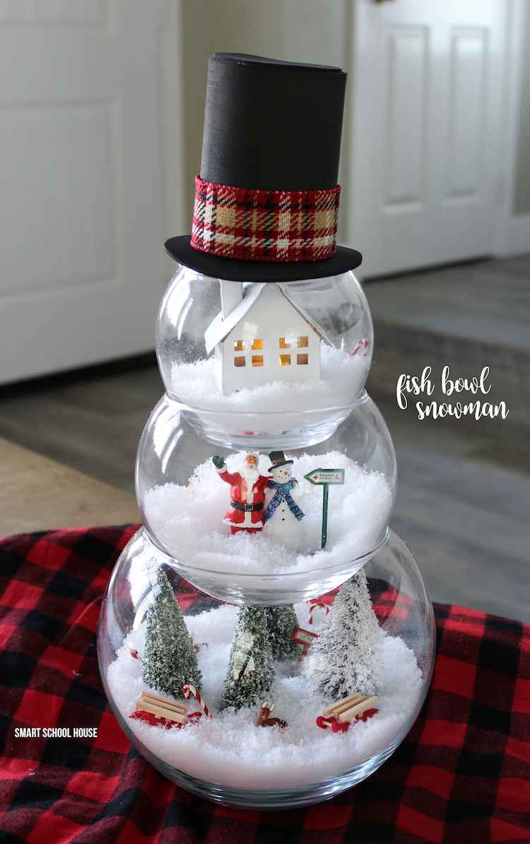 Christmas Decoration DIY
 How to Make a Fish Bowl Snowman ORIGINAL VERSION