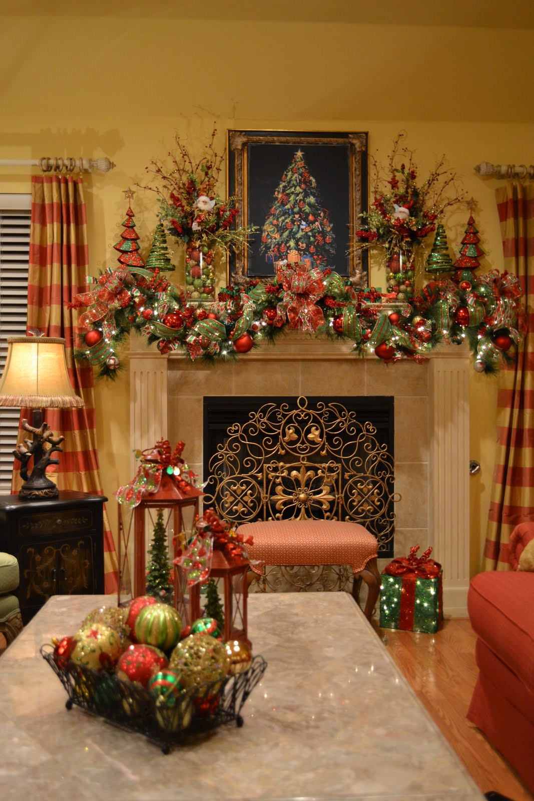 Christmas Decoration Fireplace Mantel
 Kristen s Creations Christmas Tree Lanterns