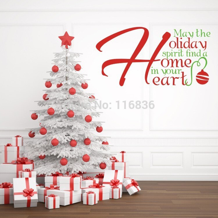 Christmas Decoration Quotes
 Christmas home decoration wall stickers quote "Holiday