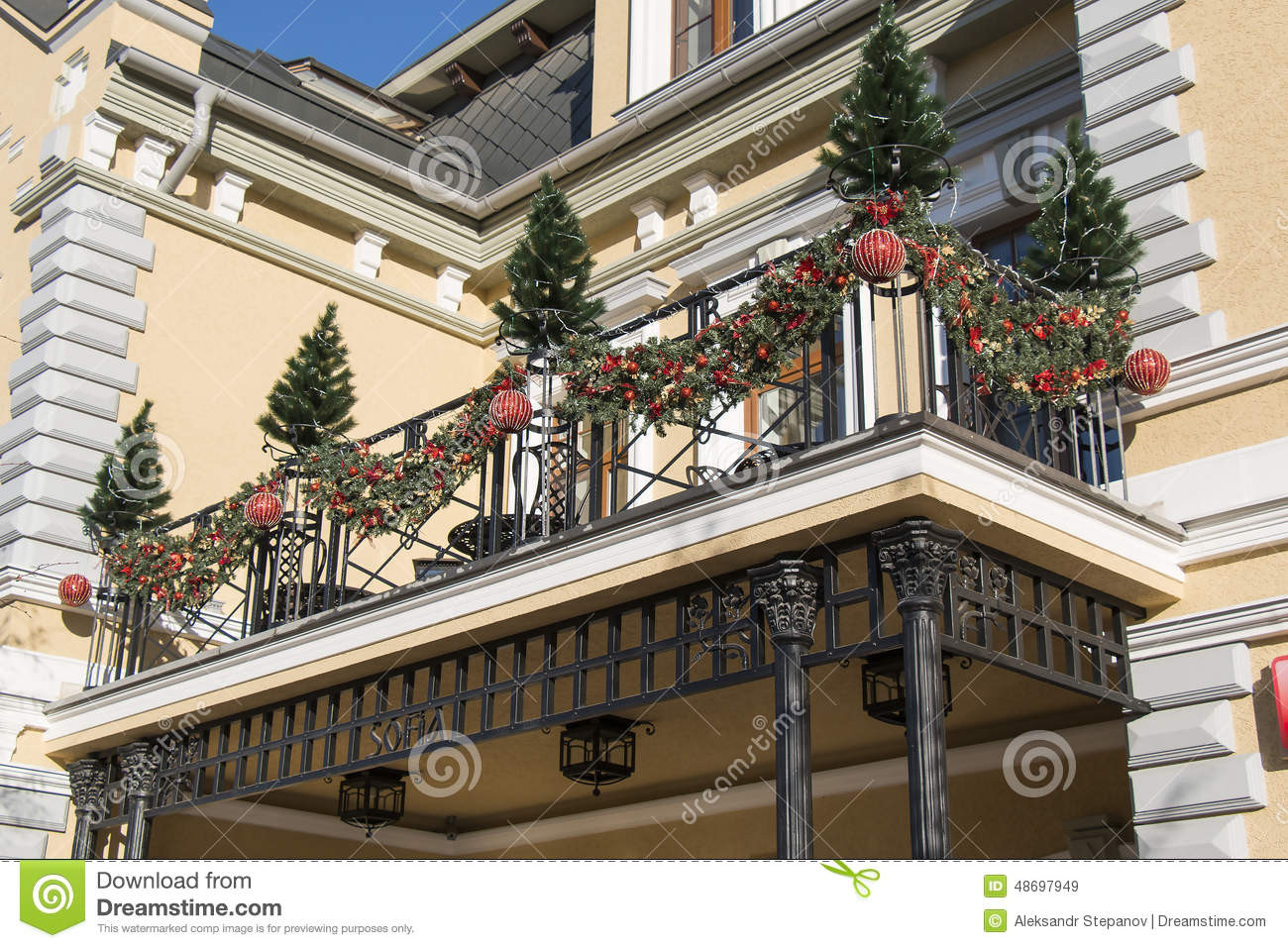 Christmas Decorations For Balcony
 Christmas Decorations The Balcony Kislovodsk Russia