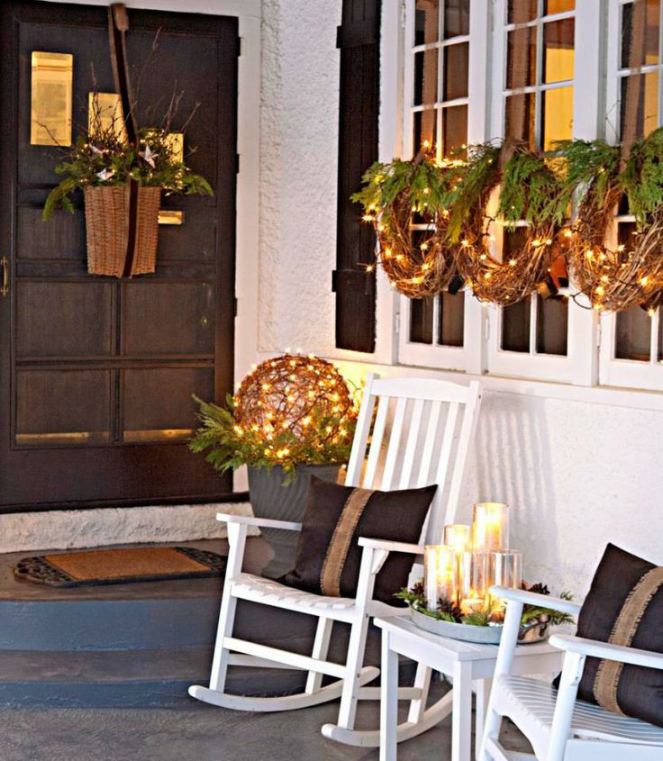 Christmas Decorations For Front Porch
 40 fy Rustic Outdoor Christmas Décor Ideas
