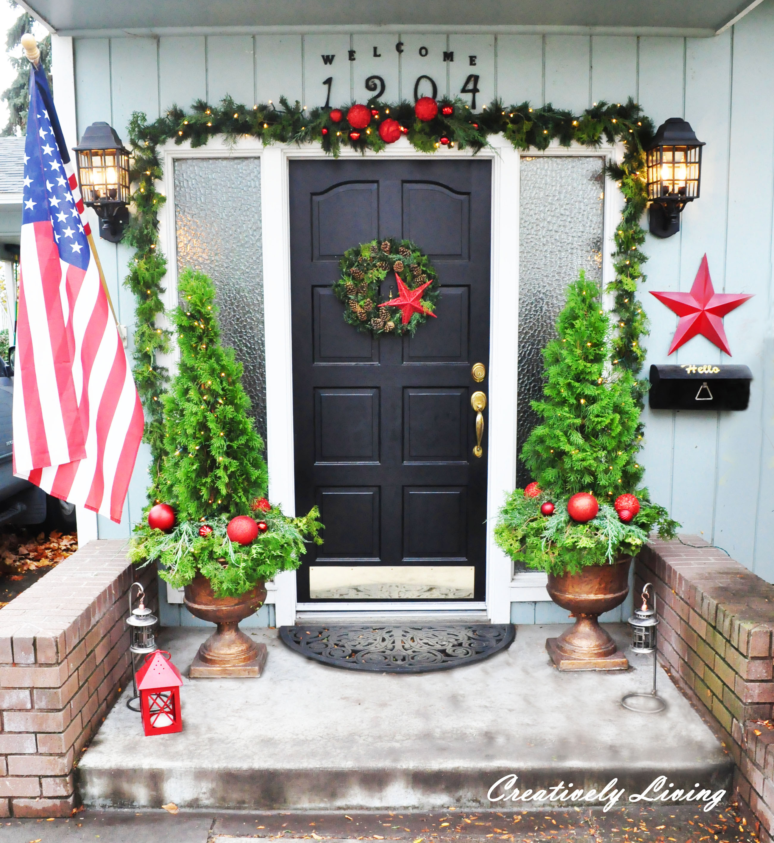 Christmas Decorations For Front Porch
 Christmas Front Porch Creatively Living Blog