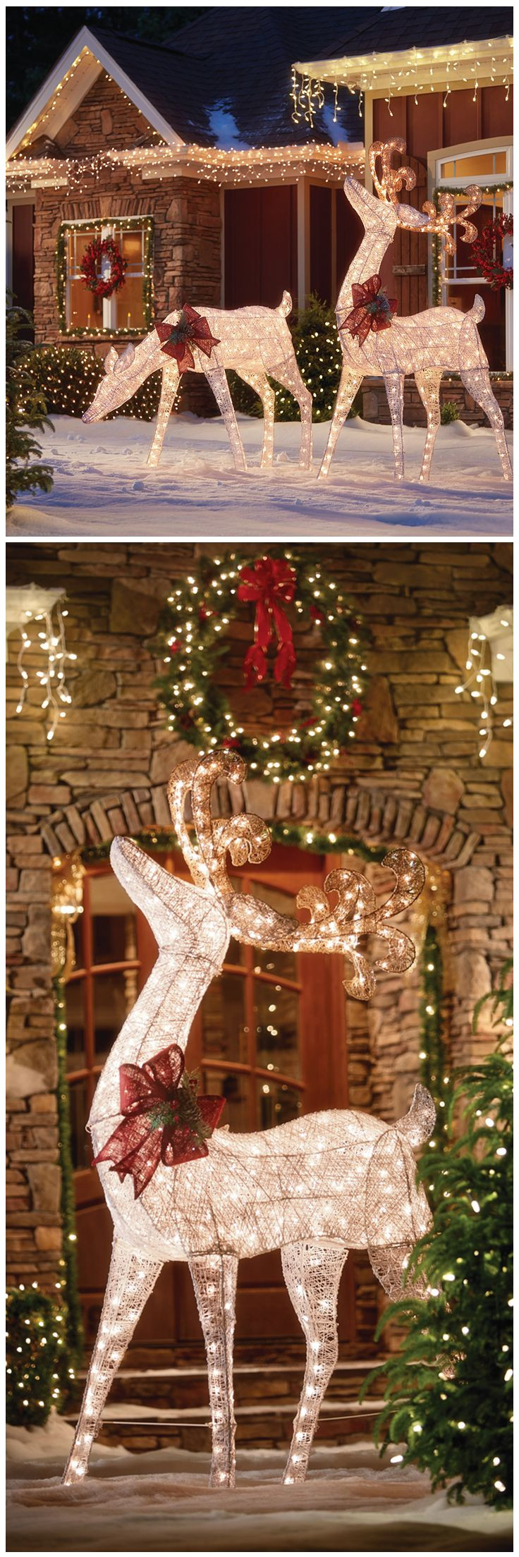 Christmas Decorations Outdoor
 These luminous deer figures will add a classic rustic