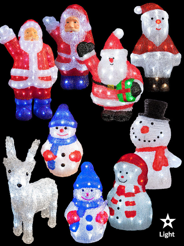 Christmas Deer Decorations Indoor
 Light Up Acrylic Santa Snowman Reindeer Christmas Outdoor