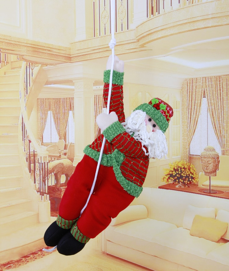Christmas Deer Decorations Indoor
 57cm rope climbing Snowman Santa Claus Deer Christmas
