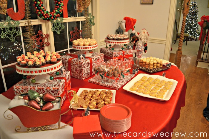 Christmas Dessert Ideas For Party
 Red and Green Christmas Party The Cards We Drew