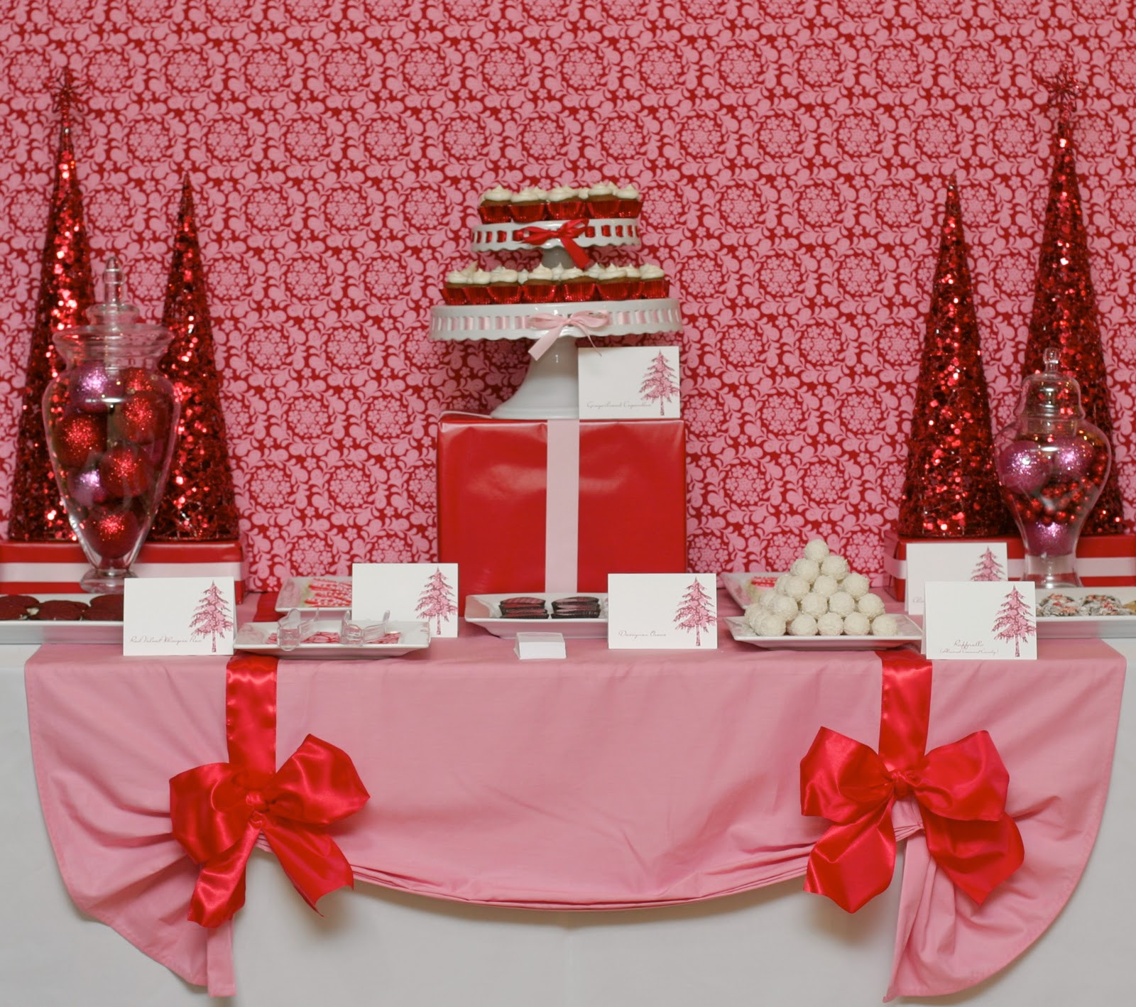 Christmas Dessert Table
 CupKate s Event Design Pink and Red Holiday Dessert Table