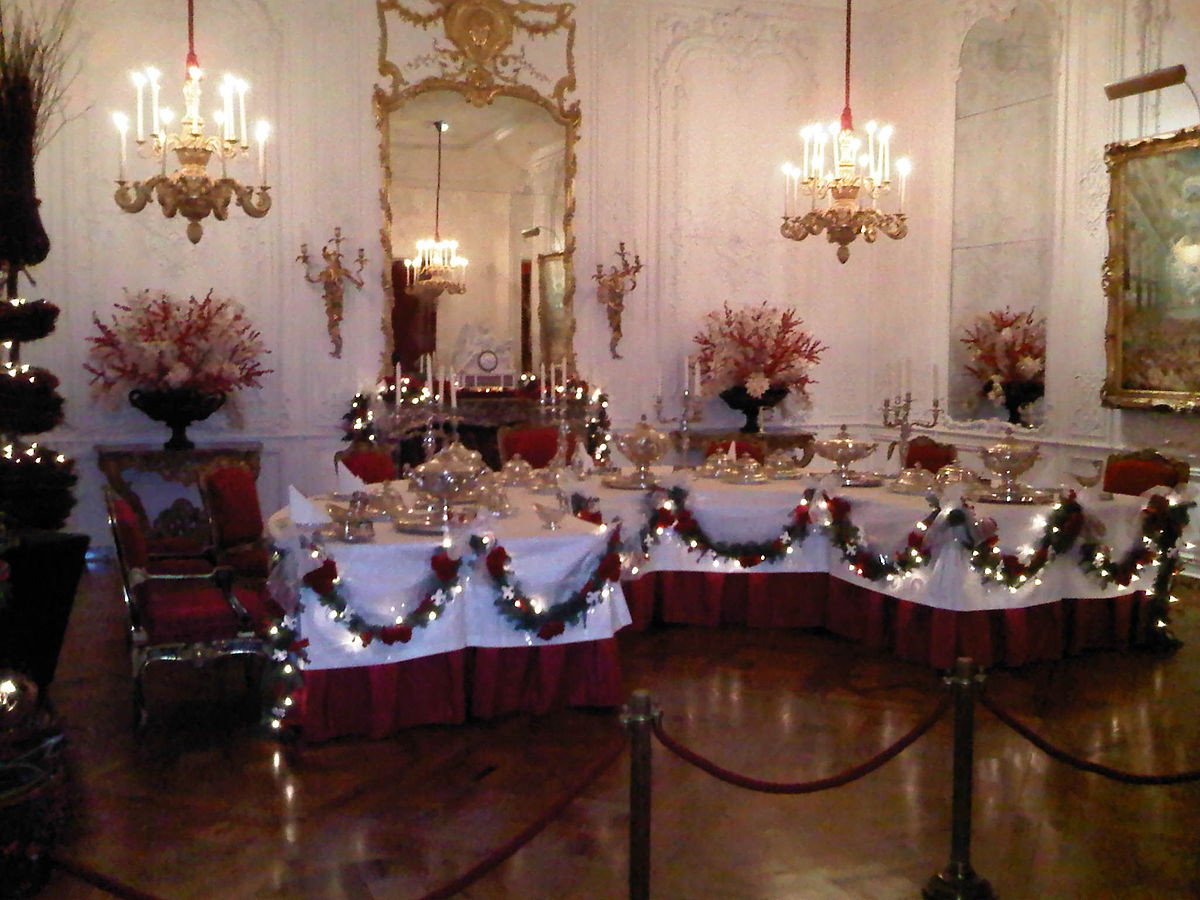 Christmas Dining Room
 Household silver