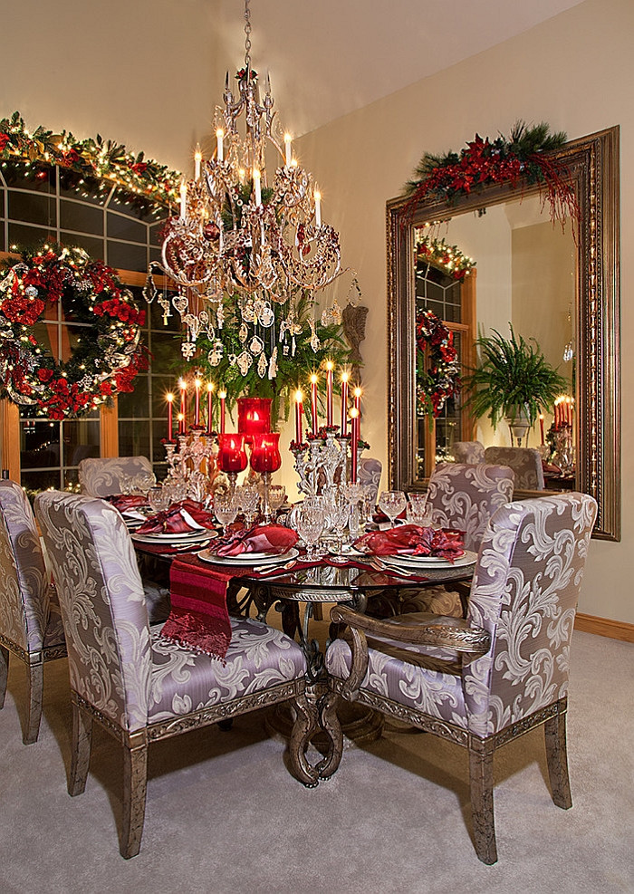 Christmas Dining Table Decorating
 21 Christmas Dining Room Decorating Ideas with Festive Flair