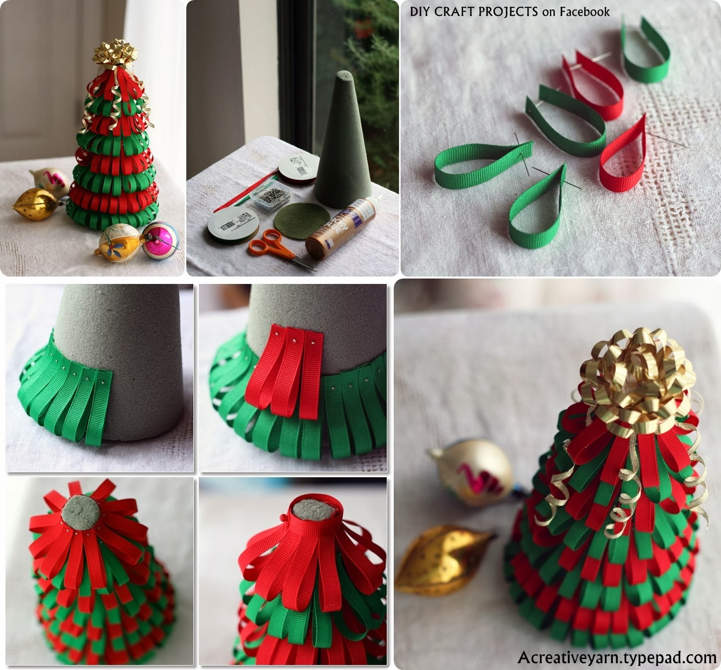 Christmas DIY Crafts
 DIY Ribbon Christmas Tree DIY Craft Projects