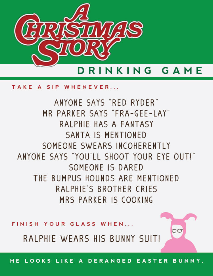 Christmas Drinking Quotes
 A Christmas Story Drinking Game Hey Let s Make Stuff