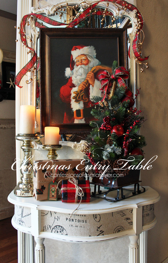 Christmas Entryway Sets
 Christmas Entry Table A Décor Challenge