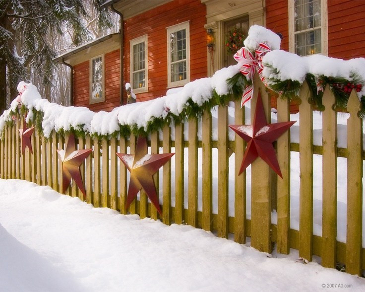 Christmas Fence Decorations
 Christmas Decoration Picket Fence