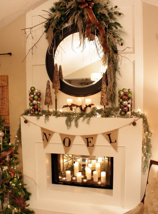 Christmas Fireplace Decor
 50 Christmas Mantle Decoration Ideas