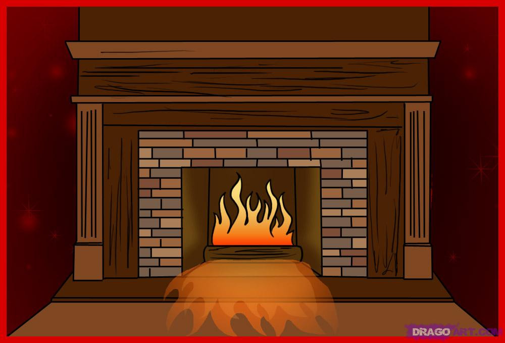 Christmas Fireplace Drawings
 Drawn fireplace Pencil and in color drawn fireplace