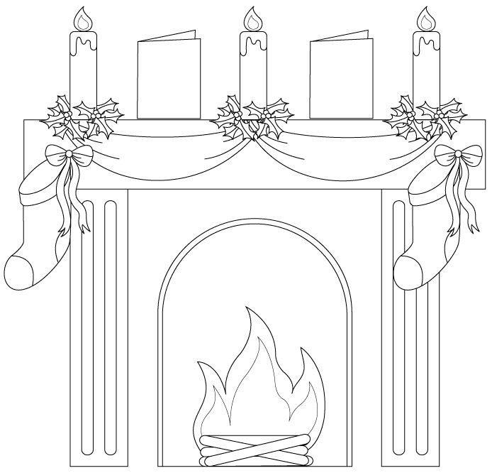 Christmas Fireplace Drawings
 25 best Fireplaces images on Pinterest