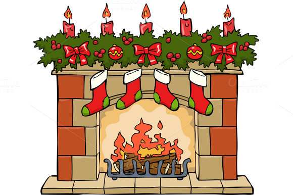Christmas Fireplace Drawings
 How To Draw Fireplace With Stockings Designtube