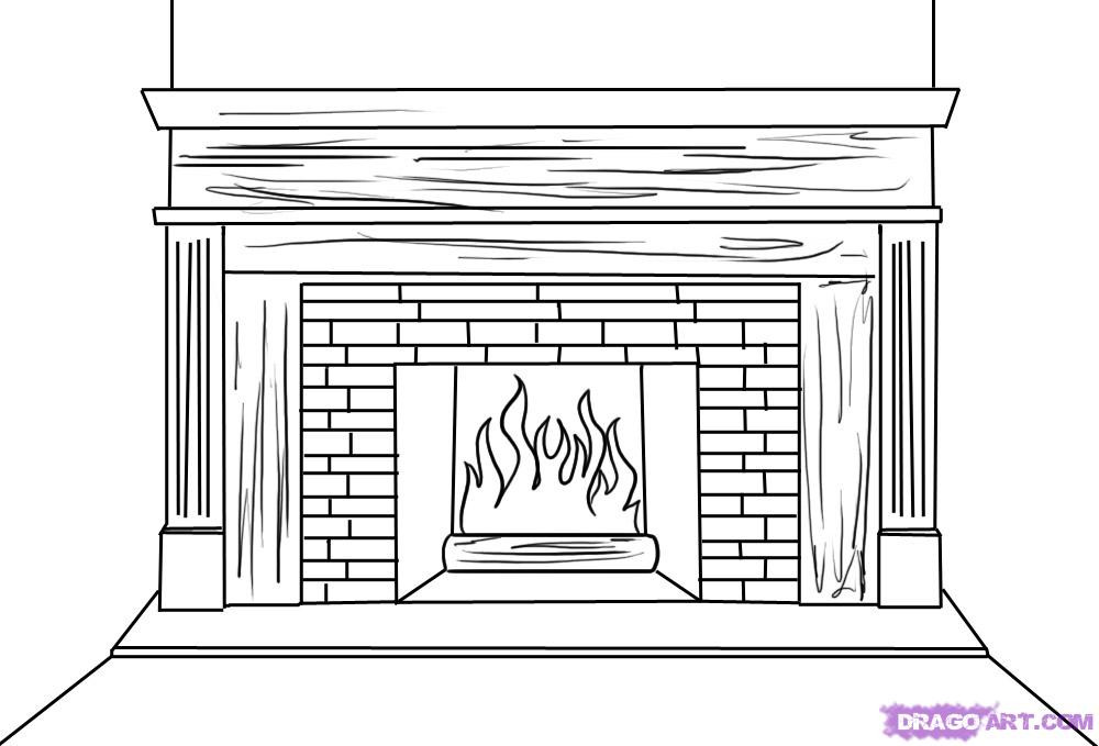 Christmas Fireplace Drawings
 Drawn christmas fireplace Pencil and in color drawn