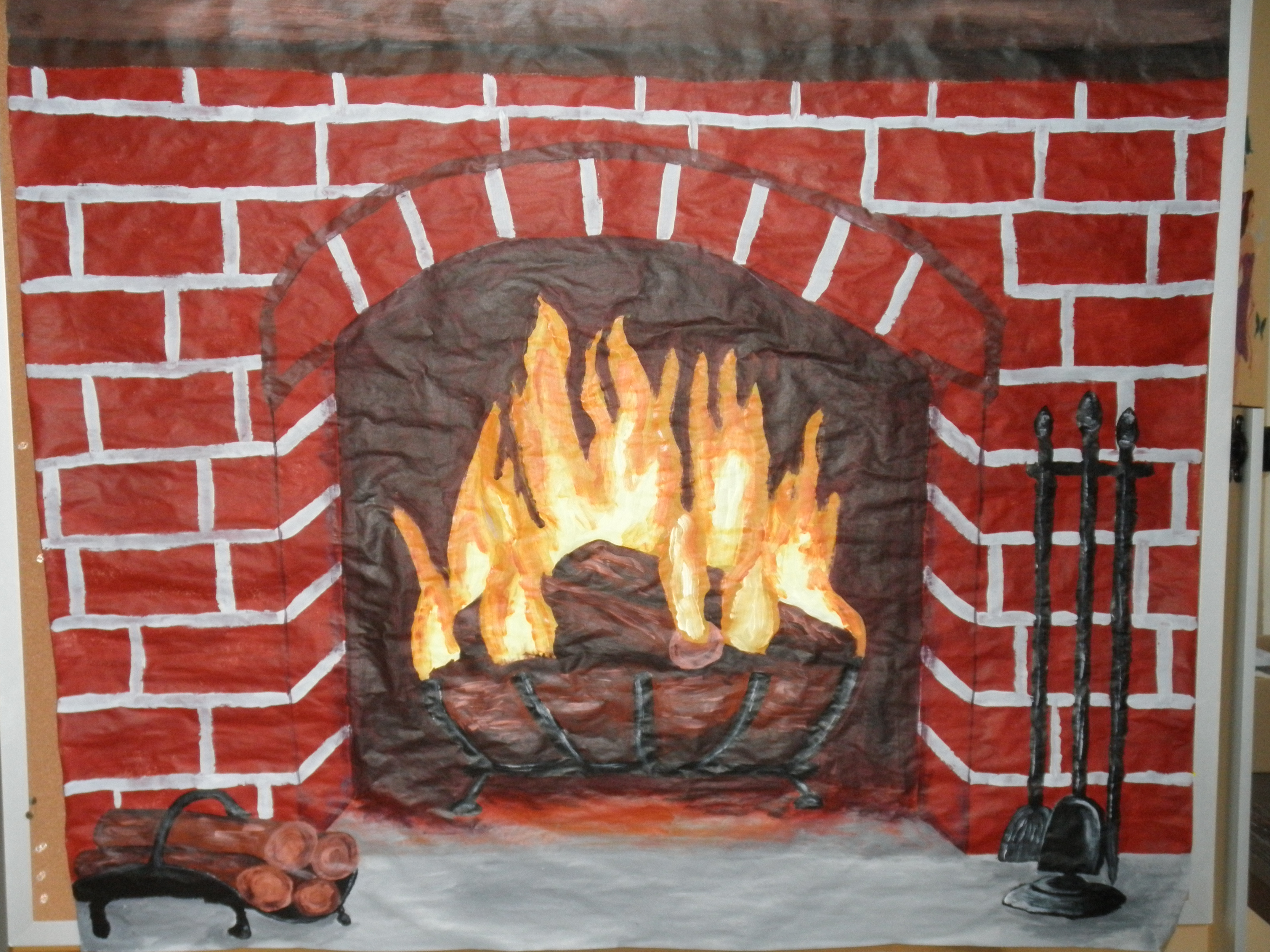 Christmas Fireplace Drawings
 munity Mural