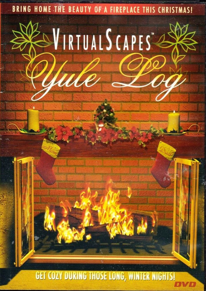 Christmas Fireplace Dvd
 VirtualScapes YULE LOG CHRISTMAS HOLIDAY HOME FIREPLACE